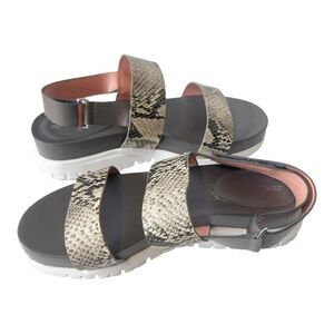 Cole Haan Womens Zerogrand Snake Print Adjustable Comfort Sandals Size 7.5